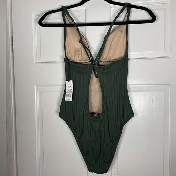 Shade & Shore Women’s Dark Green Swimsuit - Picture 2 of 3